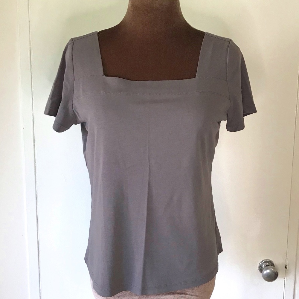 Square Neck Knit Tee